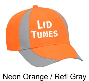 Lid Tunes Reflective Piping Neon Cap